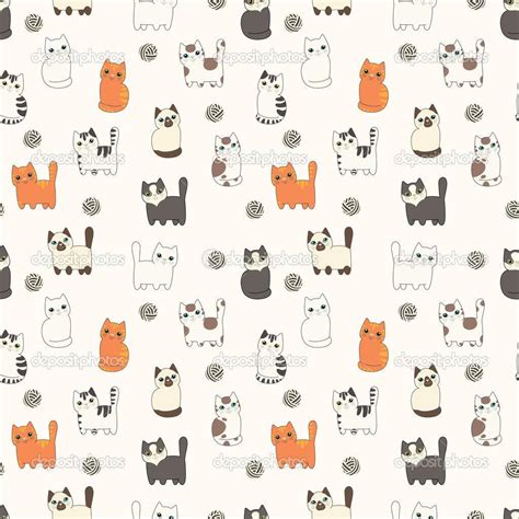 Cartoon Cat Pattern Wallpapers Top Free Cartoon Cat Pattern