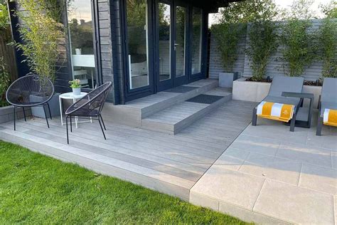 Pebble Grey Brushed Composite Decking Uk