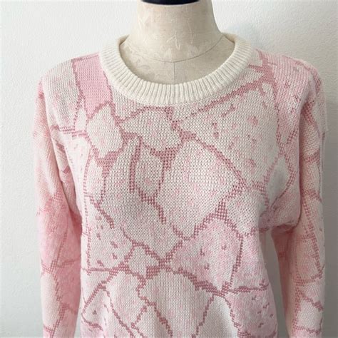 Vintage Sweaters Vintage Pastel Pink Knit Sweater Kawaii Poshmark