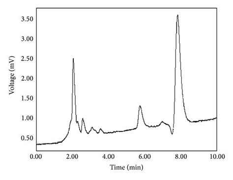 Representative Hplc Chromatogram Of Ethyl Acetate Etoac Fraction Of Download Scientific