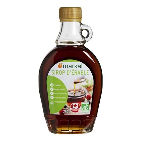 Sirop d érable grade A bio 250ml Markal Belvibio