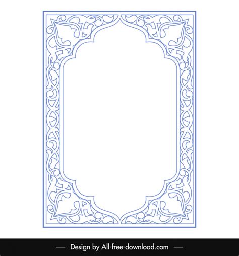 Islamic decorative border vectors free download graphic art designs