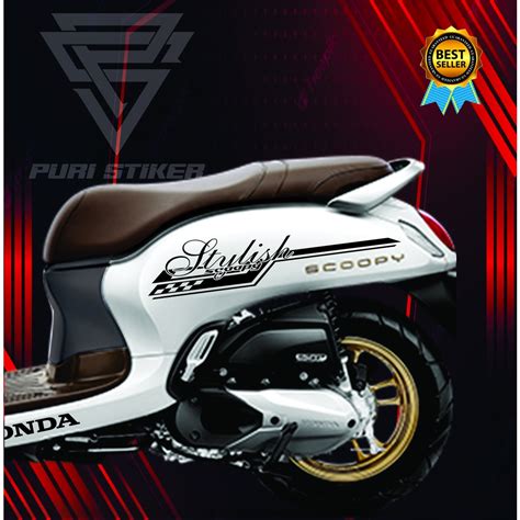 Jual STIKER SCOOPY STYLISH LIST STRIP MINIMALIS Cutting Sticker Motor