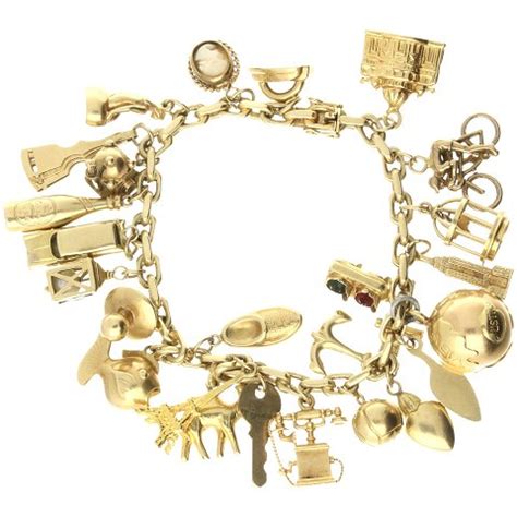 Ankerfacet Arml Nke Med Charms Af Guld Kt Ebuy Dk