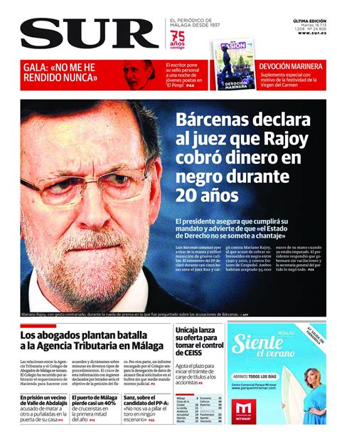 Las Portadas De Diario Sur Diario Sur De Julio De