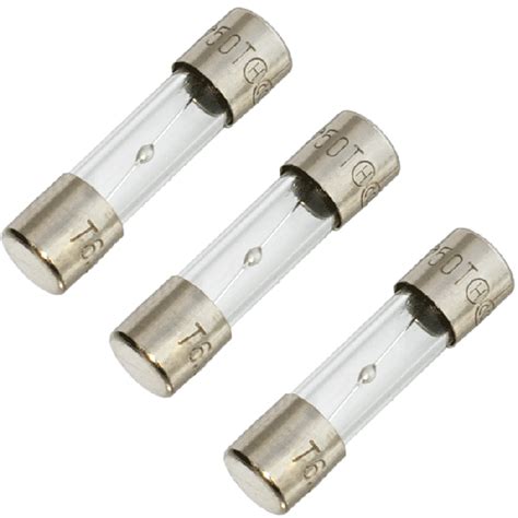 Tandy 1A 250V 5x20mm Slow Blow Glass Fuse 3pk