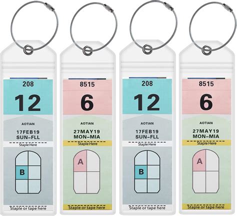 Cruise Luggage Tag Holders Slim Pack Clear Waterproof Pvc Tags