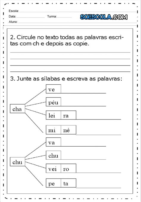 Atividades Ch Para Imprimir Atividades Educativas Series Iniciais