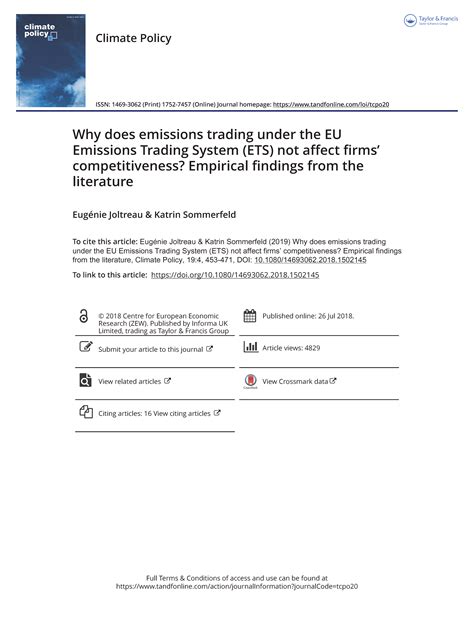Why does emissions trading under the EU Emissions Trading System (ETS