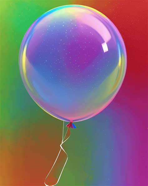 D D Ultra Realistic Iridescent Bubbles With Rainbow Background