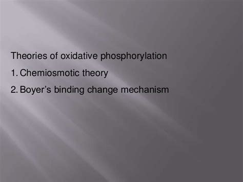 Chemiosmotic theory