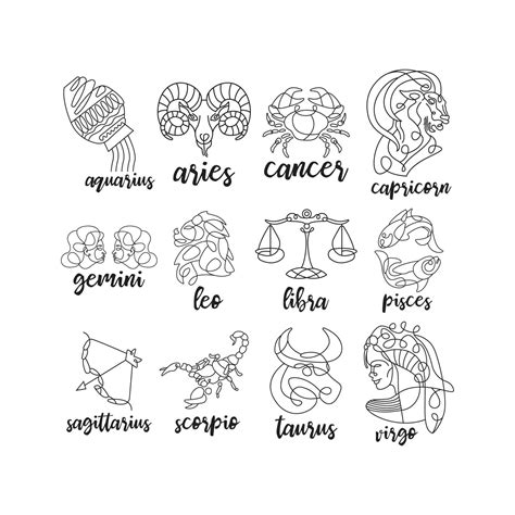 Zodiac Vector Bundle 11954064 Vector Art at Vecteezy