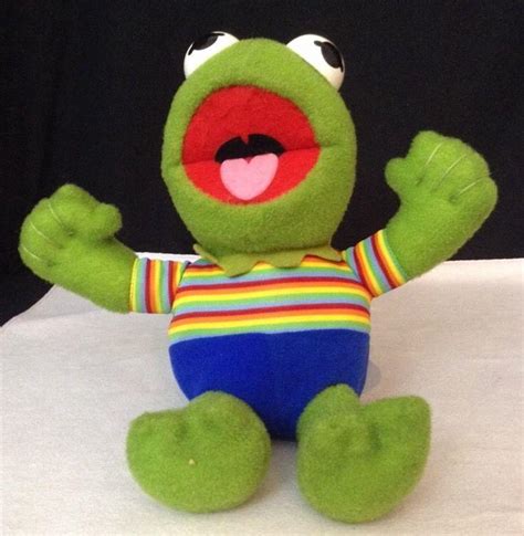 Vintage Baby Kermit The Frog Muppet Babies Hasbro Softies