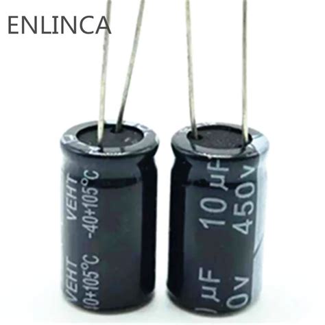 12pcs Lot 450v 10uf 450v10UF Aluminum Electrolytic Capacitor Size 10 17