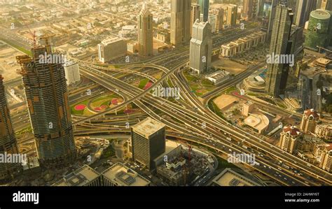Aerial Photo Of Dubai City Stock Photo Alamy