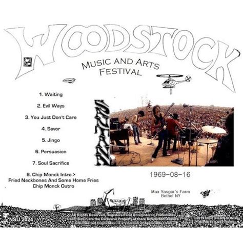 Santana Live At Woodstock Festival 1969 August 16th Ltd Cd Etsy