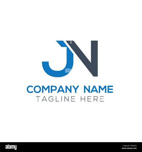 Letter Jn Logo Design Vector Template Initial Linked Letter Design Jn