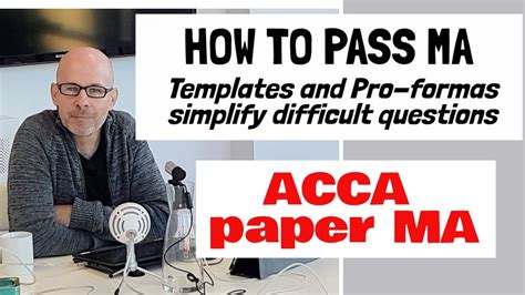 How To Pass The ACCA MA Exam 7 Templates Pro Formas To Help You