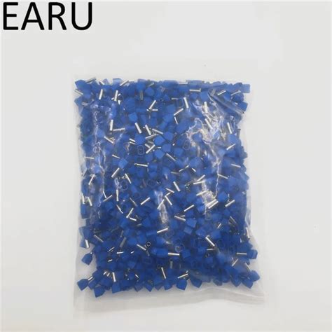 1000PCS E Tube TE7508 Type Double Pipe Insulated Twin Cord Cold Press