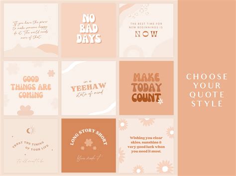 Instagram Templates Boho Neutral Beige Instagram Post Etsy