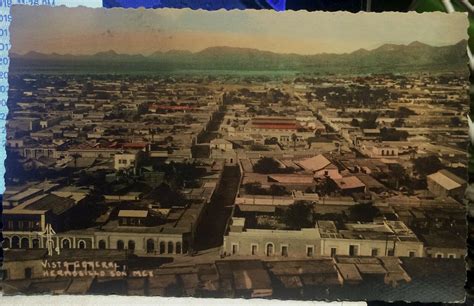 HERMOSILLO, Sonora, MEXICO, Colored Photo Post Card STREET SCENE, Town ...