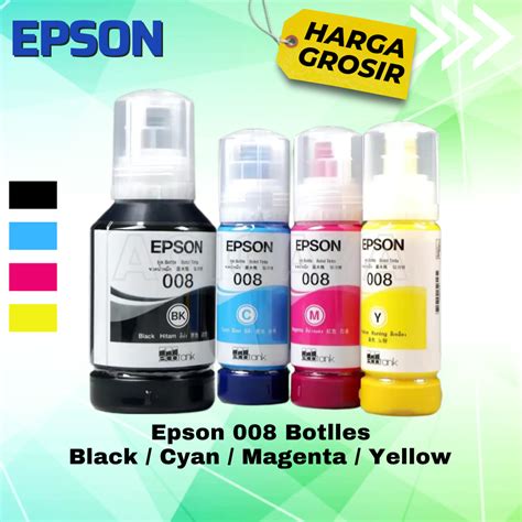 Jual Tinta Epson Ink Black Cyan Magenta Yellow Original Shopee