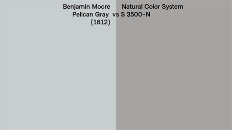 Benjamin Moore Pelican Gray 1612 Vs Natural Color System S 3500 N