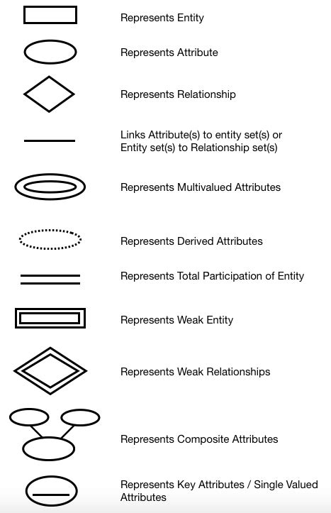 ER Diagram in DBMS - Components, Symbol and Notations - Tutorialwing