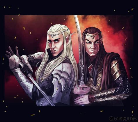 Gondolins On Instagram Lord Elrond And Prince Thranduil Fighting