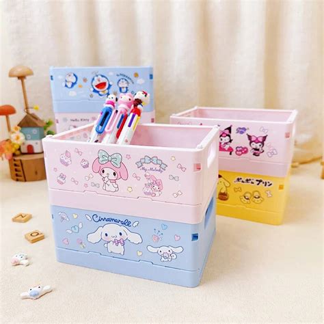 Kawaii Sanrio Anime My Melody Pachacco Collapsible Storage Box Kuromi