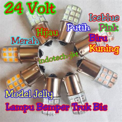 Jual Lampu Led Kaki 1 Sein Mundur Bemper Truk Bis 24 Volt 18 Led JELLY