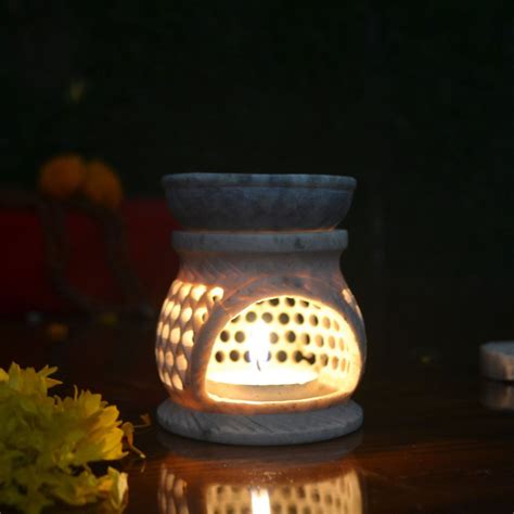 Marble Oil Burner Aroma Oil Diffuser Handmade By Indian Artisans