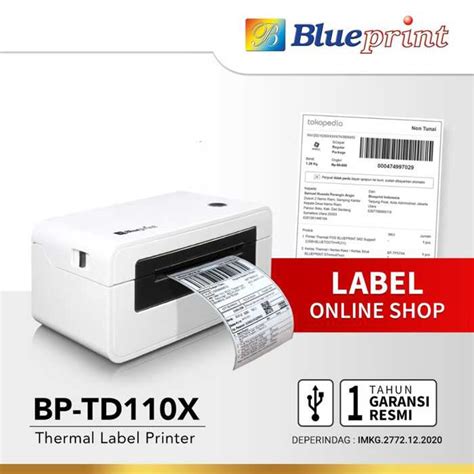 Jual Blueprint BP TD110X Printer Thermal Barcode Label Resi A6