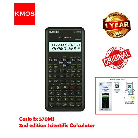 Casio Fx 570ms 2nd Edition Scientific Calculator 570ms2 570ms Ii Fx 570ms Original Ready Stock