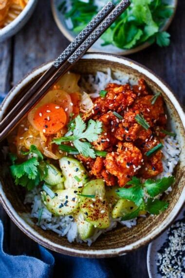 Korean Tofu Rice Bowls | Feasting At Home