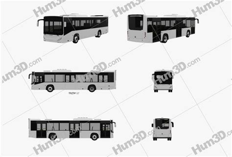 Otokar Kent Lf Bus Blueprint Template Dmodels