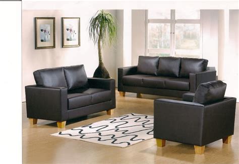 SOFA SET BLACK PVC – GDA Domestic Appliances