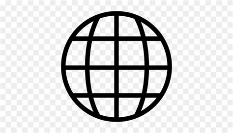 Earth Grid Symbol Vector World Globe Clipart Black And White Free