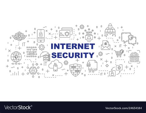 Internet security banner design concept Royalty Free Vector