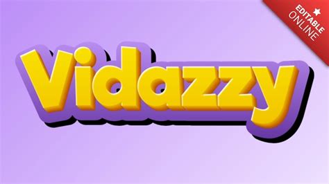 Vidazzy D Giallo Viola Generatore Di Effetti Di Testo