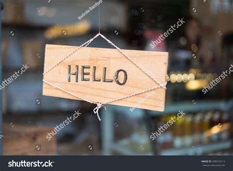 Hello Coffee Shop Sign Stock Photo 498318112 Shutterstock