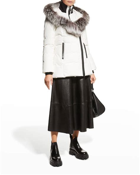 Mackage Adali Fur Hood Down Puffer Coat Black Editorialist