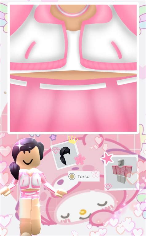 Free Roblox T Shirt Cute Soft Pink And White Jersey Jacket ☁️🌸