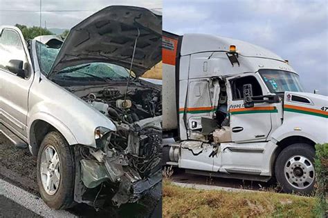 Brutal choque entre camioneta y tractocamión deja 4 muertos