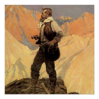 N C Wyeth Western Painting “The Prospector” Poster | Zazzle | Nc wyeth ...