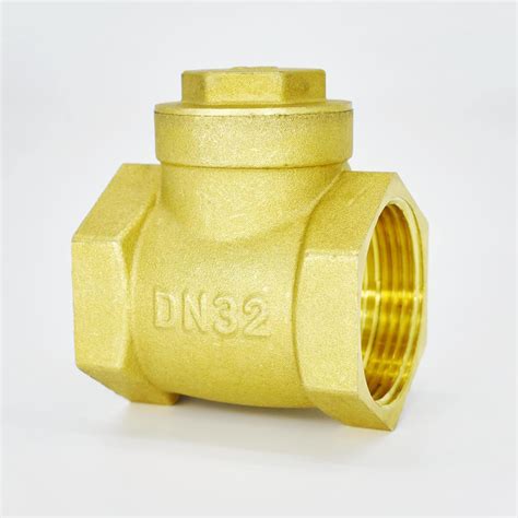 Yogulgul 1 1 4 One Way Check Valve 1 1 4 Female Thread Horizontal Swing Brass