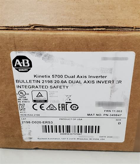 New Sealed Allen Bradley D Ers Series B Kinetix Dual