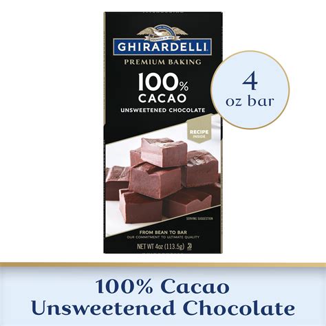 Ghirardelli Premium Cacao Unsweetened Chocolate Baking Bar Oz