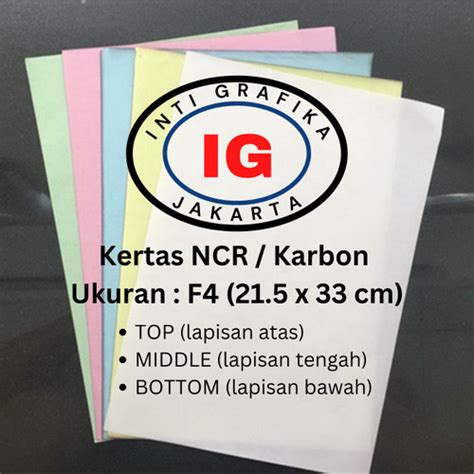 Jual Kertas NCR Karbon F4 Folio Multi Copy RIM Bottom Kuning A4