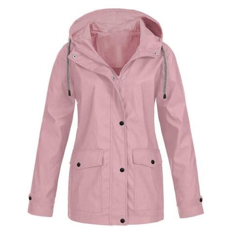 Femmes Solide Veste De Pluie Ext Rieure Grande Taille Imperm Able